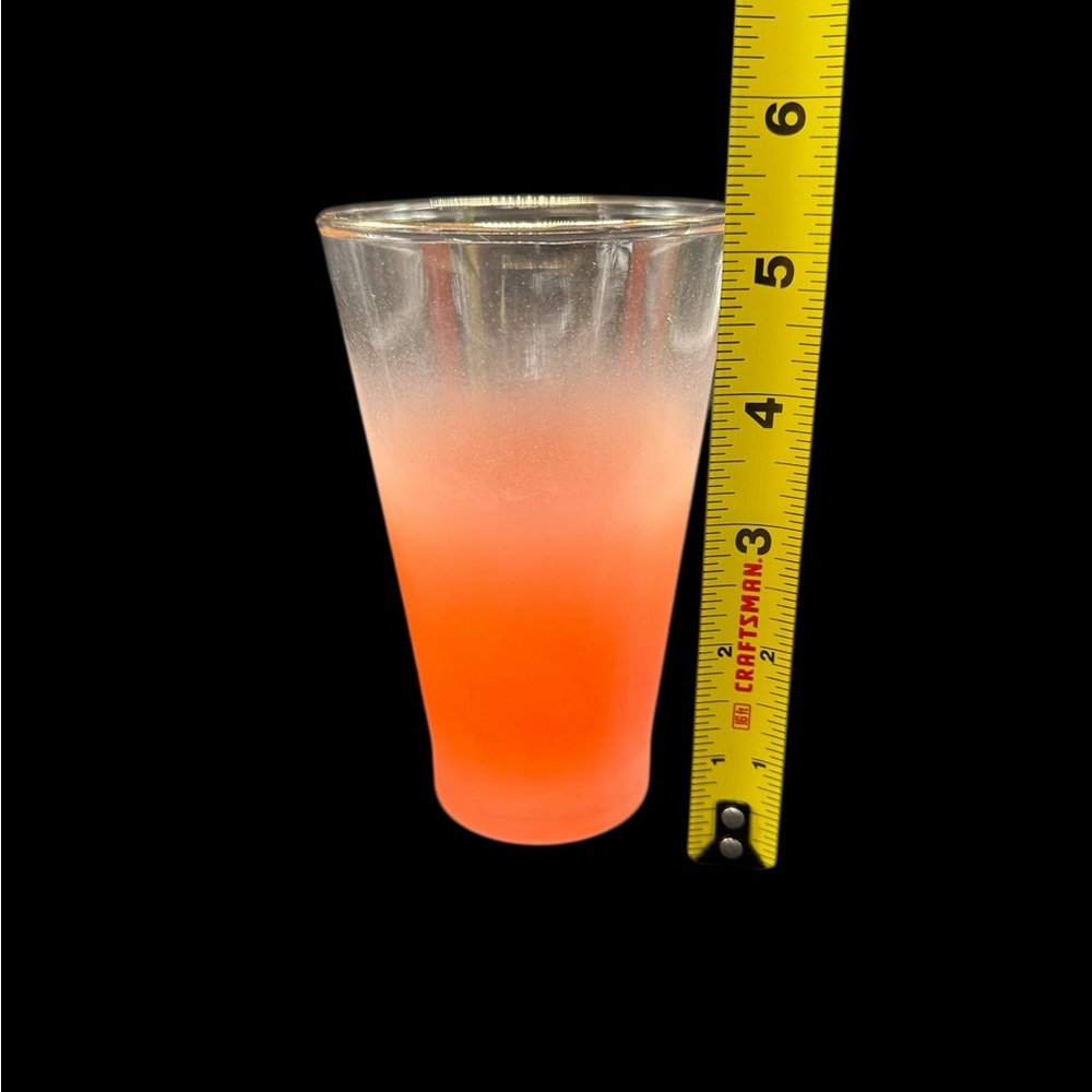 Blendo Vintage Tumblers & Juice Glasses Set of 4 Frosted Orange Gold Rim MCM - Picture 10 of 12